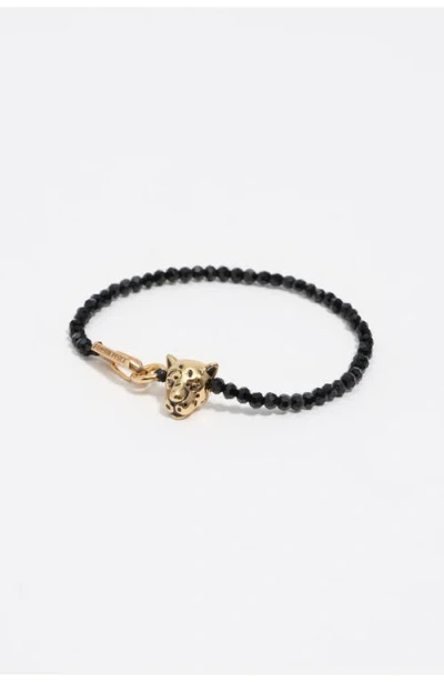 Bimba Y Lola Crystals Panther Bracelet In Black