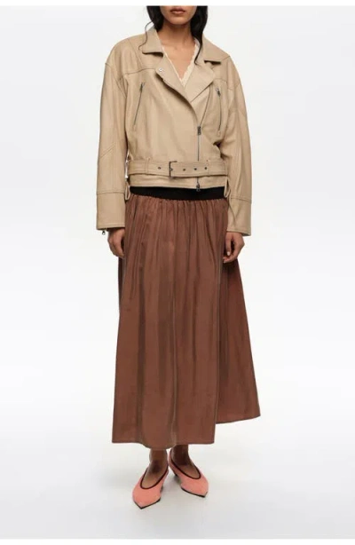 Bimba Y Lola Cupro Flared Skirt In Multi