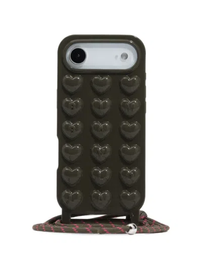 Bimba Y Lola Dark Green Shiny Silicone Case For Iphone 17