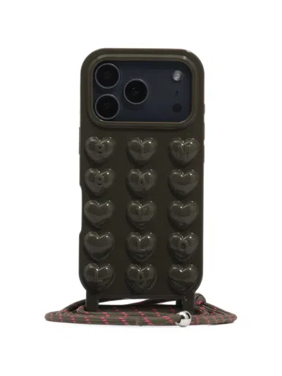Bimba Y Lola Dark Green Shiny Silicone Case For Iphone 17 Pro Max In Black