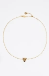 Bimba Y Lola Dark Panther Head Necklace In Gold