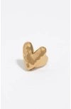 Bimba Y Lola Dark Textured Heart Ring In Gold