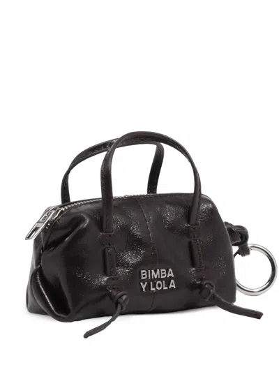Bimba Y Lola Dark-burgundy Leather Micro Lolita Bag In Brown
