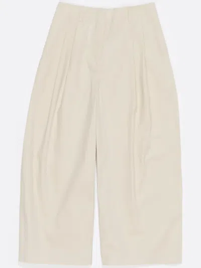 Bimba Y Lola Darted Cropped Trousers In Neutrals