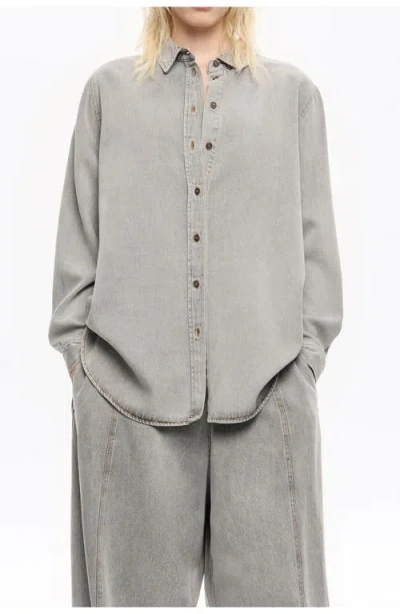 Bimba Y Lola Denim Shirt In Gray