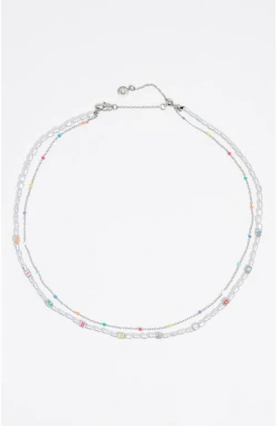 BIMBA Y LOLA BIMBA Y LOLA DICE LOGO DOUBLE-LAYER NECKLACE