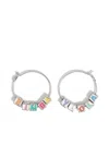 Bimba Y Lola Dice-logo Hoop Earrings In Metallic