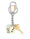 Bimba Y Lola Dice-shaped Keyring In Metallic