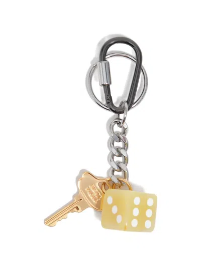 Bimba Y Lola Dice-charm Keyring In Gray