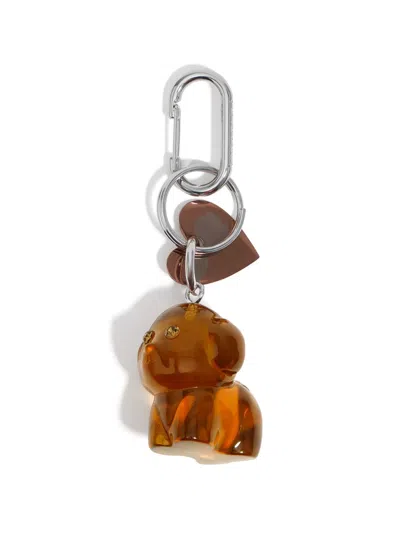 Bimba Y Lola Dog-charm Keyring In Brown