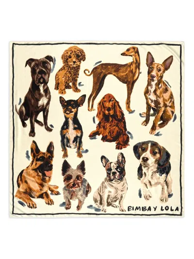 Bimba Y Lola Dog-print Scarf In Multi