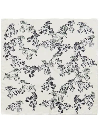 Bimba Y Lola Dog-print Scarf In White