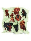 Bimba Y Lola Dogs-print Scarf In Green