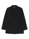 Bimba Y Lola Double Breasted Blazer In Black