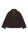 Bimba Y Lola Double-breasted Suede Jacket In Brown