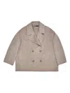 Bimba Y Lola Double-breasted Wool Jacket In Brown