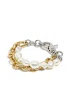 Bimba Y Lola Two-tone Double-layer Chain Bracelet In Gold