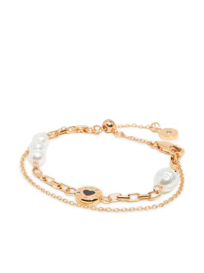 Bimba Y Lola Double-chain Logo-charm Bracelet