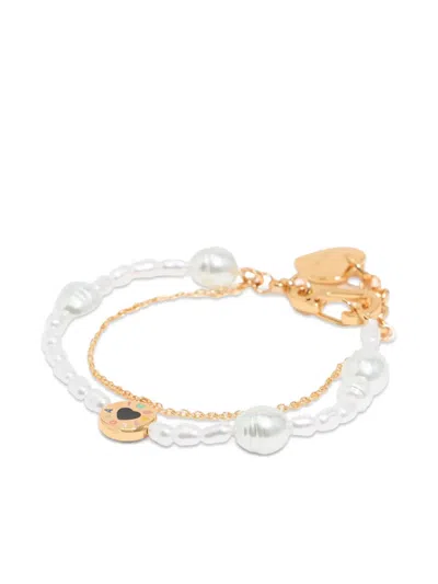 Bimba Y Lola Double-chain Logo-charm Bracelet