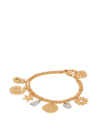 Bimba Y Lola Double Chain Two-tone Bracelet In Gold