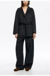 Bimba Y Lola Double-face Belted Jacket In Black