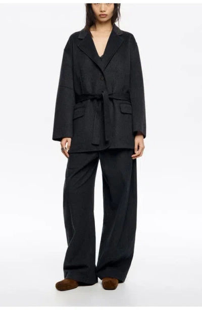 Bimba Y Lola Double-face Belted Jacket In Black