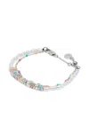 Bimba Y Lola Double-layer Dice-logo Bracelet In Metallic