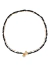Bimba Y Lola Double-layer Heart Logo Chain Crystals Necklace In Gold
