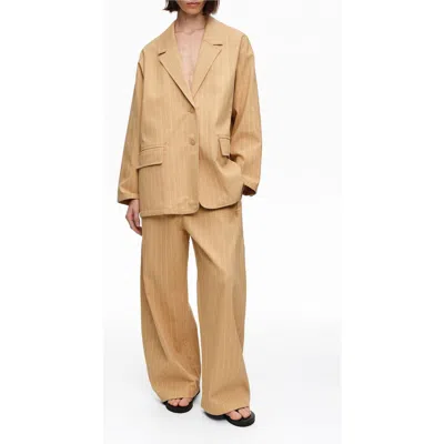 Bimba Y Lola Double-breasted Tailored Jacket In Neutral