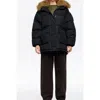 Bimba Y Lola Down Jacket With Fur Collar Adjustable Hem In Black