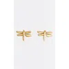 Bimba Y Lola Dragonfly Earrings In Gold