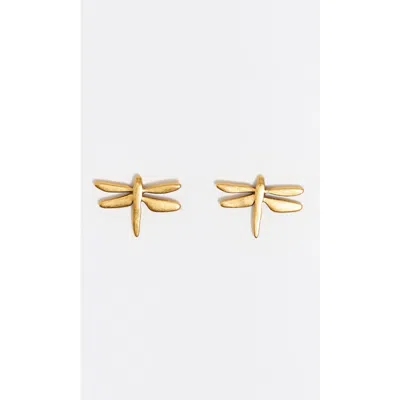 Bimba Y Lola Dragonfly Earrings In Gold