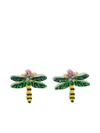 Bimba Y Lola Dragonfly-shape Earrings In Green