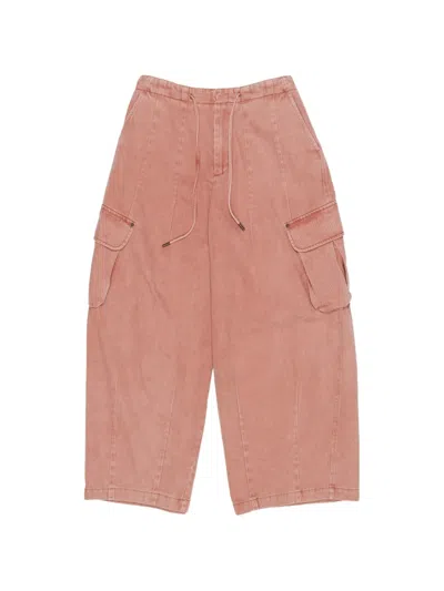 Bimba Y Lola Drawstring Cargo Pants In Pink