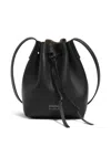 Bimba Y Lola Drawstring-closure Leather Bucket Bag In Black