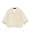 Bimba Y Lola Drawstring-detail Shirt In Neutral