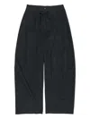 Bimba Y Lola Drawstring-fastening Cotton Trousers In Black