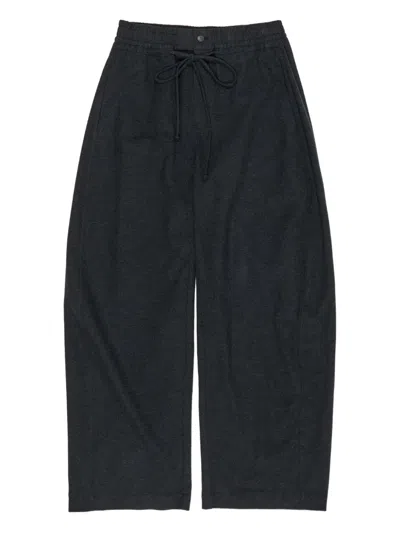 Bimba Y Lola Drawstring-fastening Cotton Trousers In Black