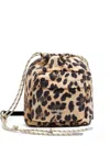 Bimba Y Lola Drawstring Leopard Mini Bag In Neutral
