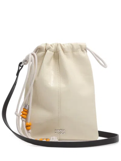 Bimba Y Lola Drawstring Shoulder Bag In Neutral