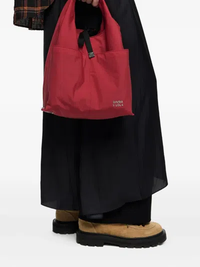 Bimba Y Lola Drawstring Tote Bag In Red