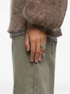Bimba Y Lola Eagle-head Brass Ring In Silver