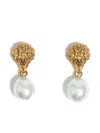 Bimba Y Lola Eagle-head Drop Earrings In White