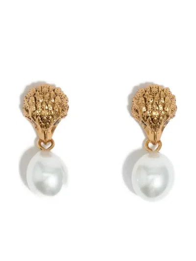 Bimba Y Lola Eagle-head Drop Earrings In Gold