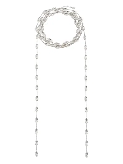 Bimba Y Lola Embellished Chain Necklace In White