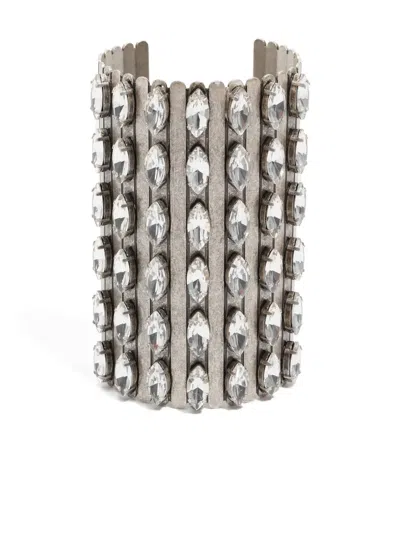Bimba Y Lola Embellished Cuff Bracelet In Silver