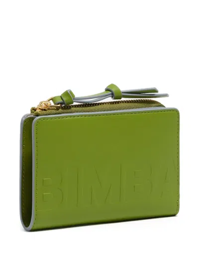 Bimba Y Lola Embossed Leather Purse In Green
