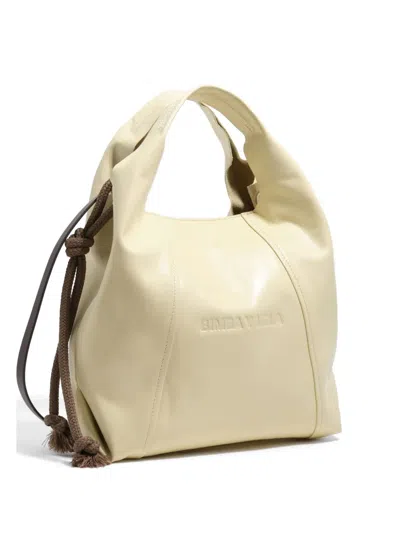 Bimba Y Lola Embossed Tie Shoulder Bag In Neutral
