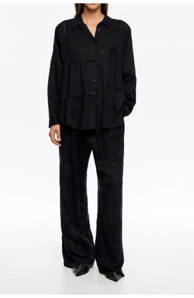 Bimba Y Lola Embroidered Jogger Trousers In Multi