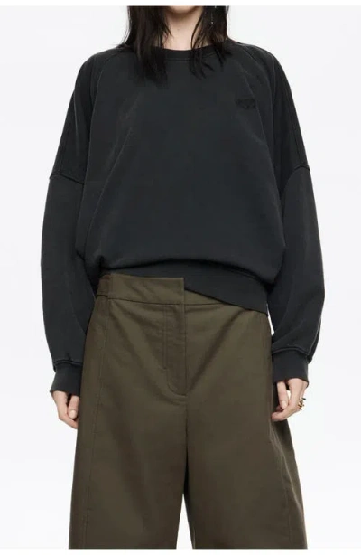 Bimba Y Lola Embroidered Logo Balloon Sweatshirt In Animal Print